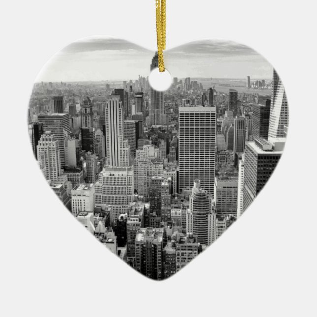 New York City Skyline Ceramic Tree Decoration (Front)