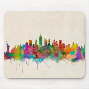New York City Skyline Cityscape Mouse Mat
