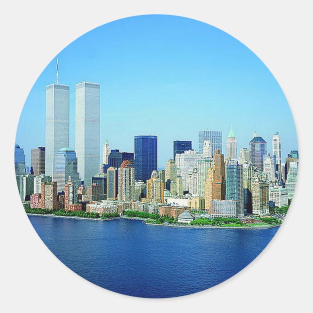 New York City Skyline Classic Round Sticker (Front)