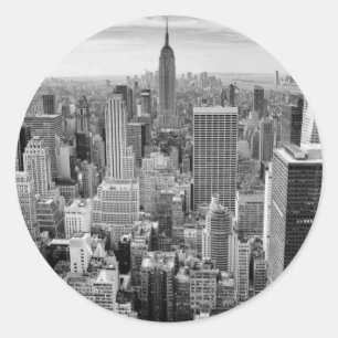 New York City Skyline Classic Round Sticker