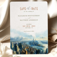 New York City Skyline Dawn Save-the-Date