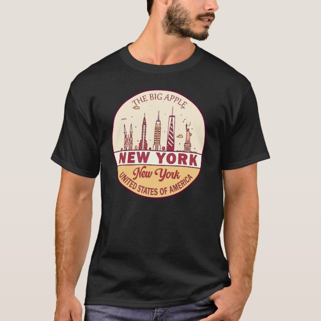 New York City Skyline Emblem T-Shirt (Front)