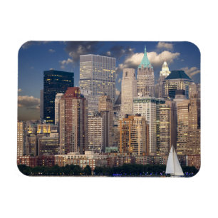 New York City Skyline from Hudson River Magnet