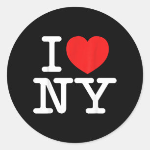 New York City Skyline Gift Big State Souvenir Nyc Classic Round Sticker