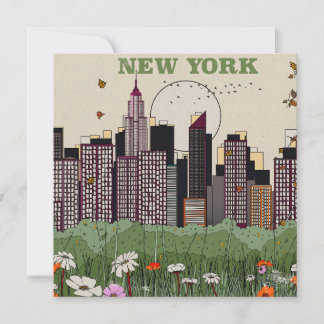 New York City Skyline Holiday Card