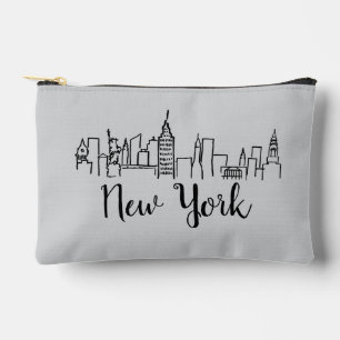 New York City Skyline Illustration  Accessory Pouch
