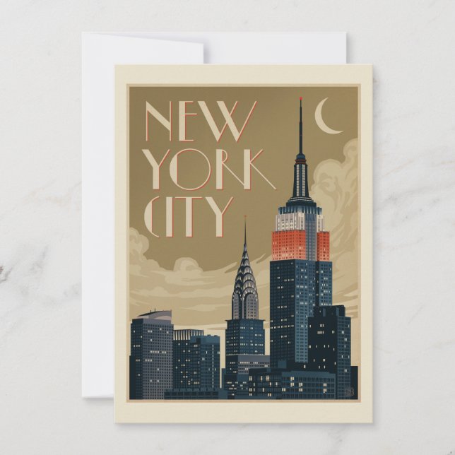 New York City Skyline Invitation (Front)