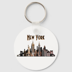 New York City Skyline Keychain