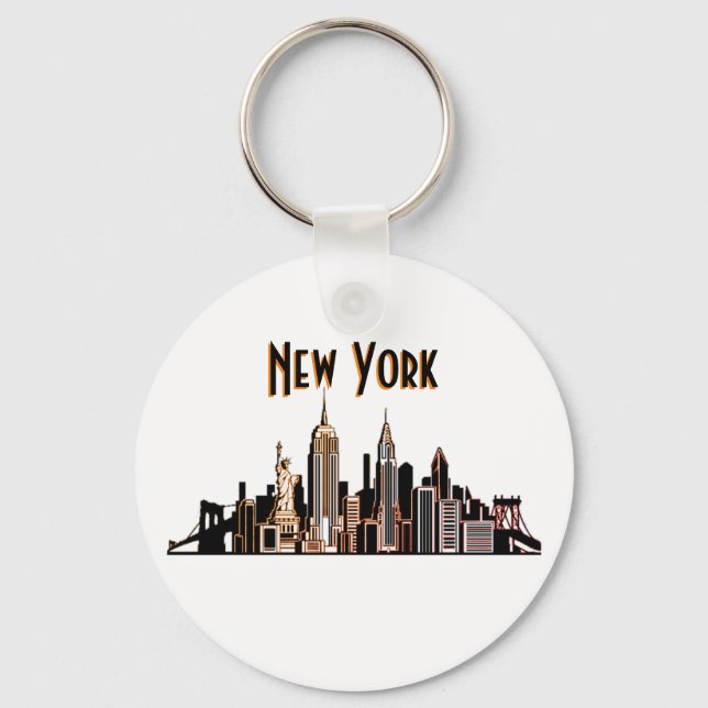 New York City Skyline Keychain (Front)
