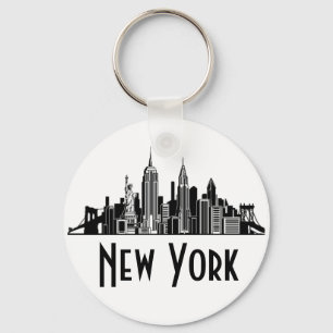 New York City Skyline Keychain