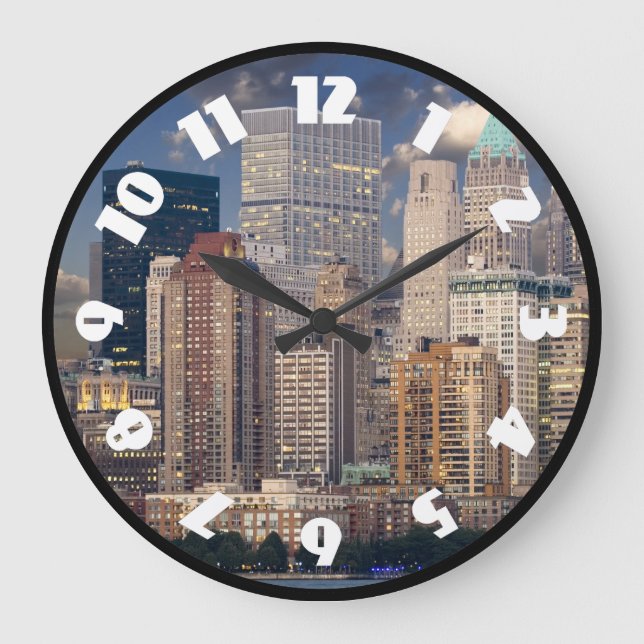 New York City Skyline Large Clock (Front)
