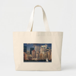 New York City Skyline Large Tote Bag