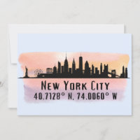 New York City Skyline Latitude and Longitude 