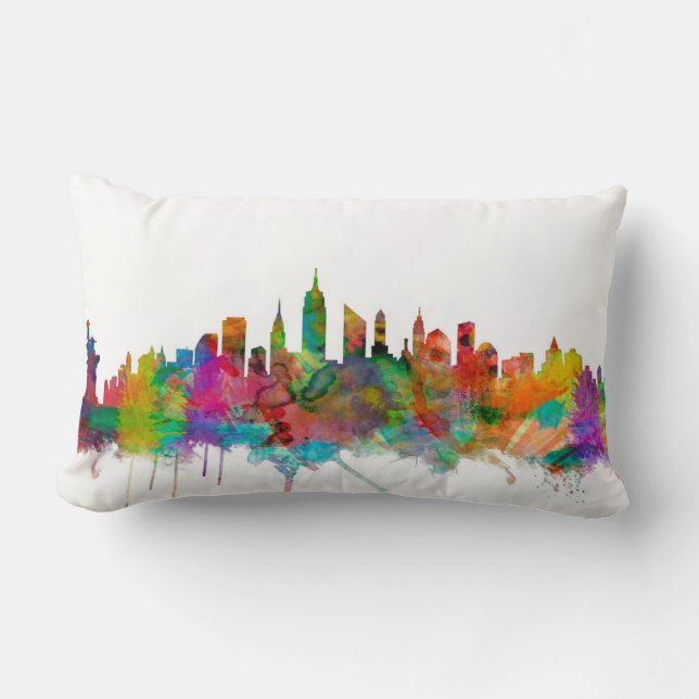 New York City Skyline Lumbar Cushion (Front)