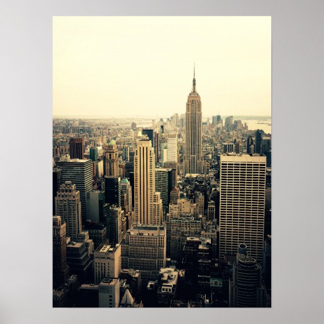 New York City Skyline Midtown, Medium Poster (Front)