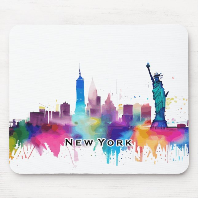 New York City Skyline Mouse Mat (Front)