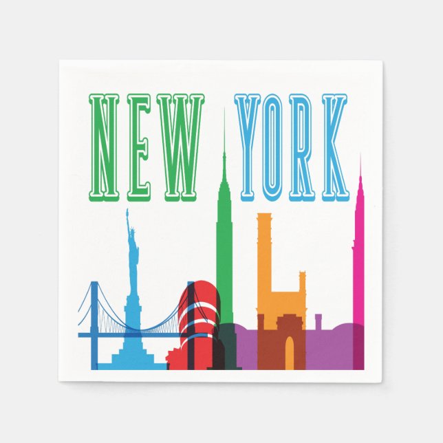 New York City Skyline Napkins (Front)