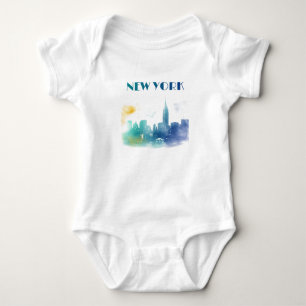 New York City Skyline NYC Travel America Liberty Baby Bodysuit