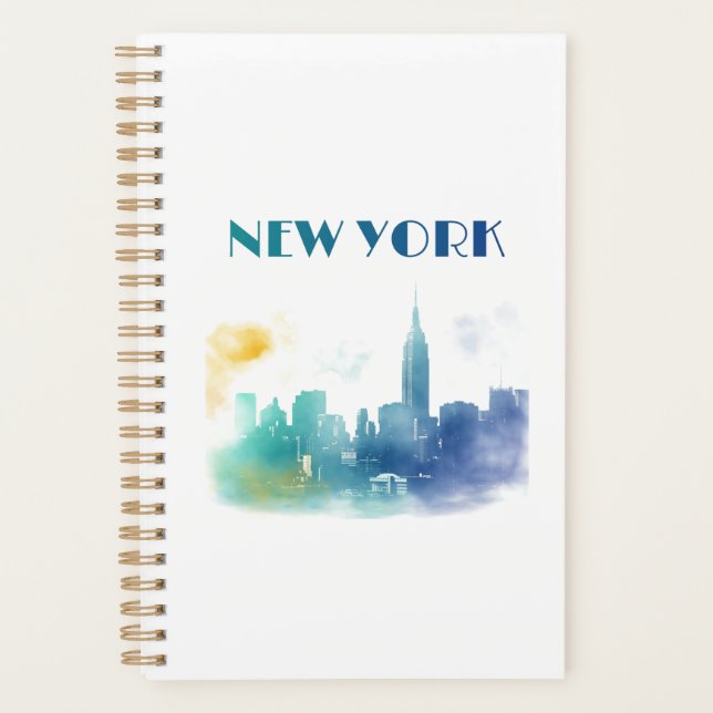 New York City Skyline NYC Travel America Liberty Planner (Front)