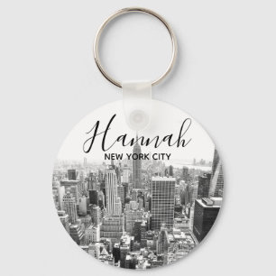New York City Skyline Personnalised Key Ring