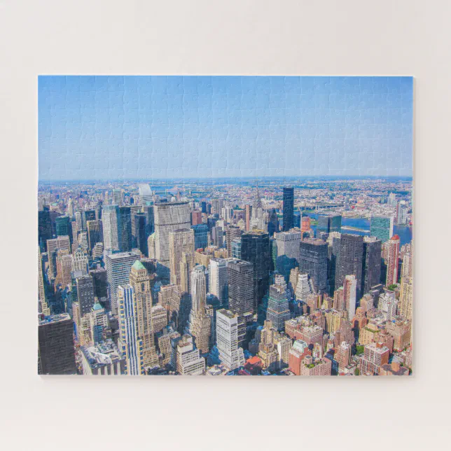 New York City Skyline Photo Building View Of City Jigsaw Puzzle | Zazzle