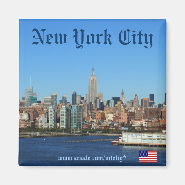 New York City skyline photography magnet (Front)