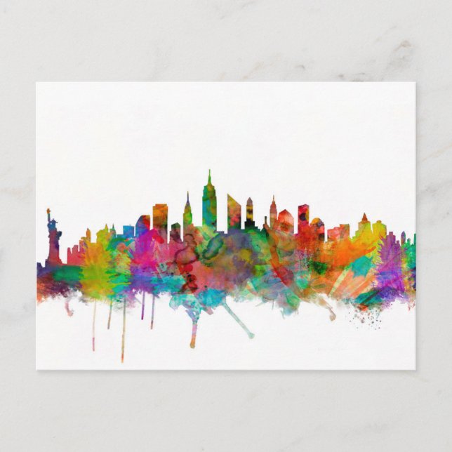New York City Skyline Postcard (Front)