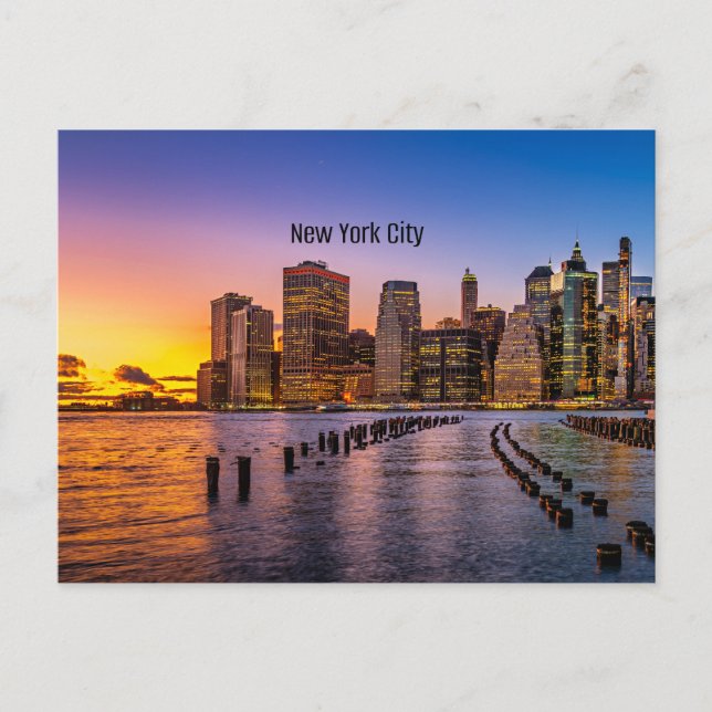 New York City skyline Postcard (Front)
