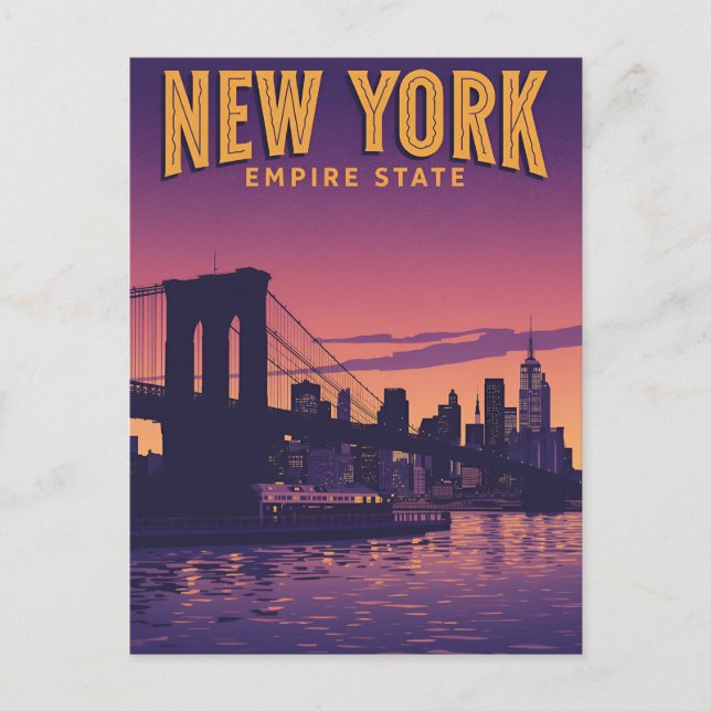 New York City Skyline Postcard (Front)
