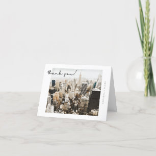 NEW YORK CITY Skyline Postcard Style Thank You