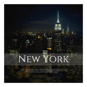New York City Skyline Poster – Modern Wall Art Pri