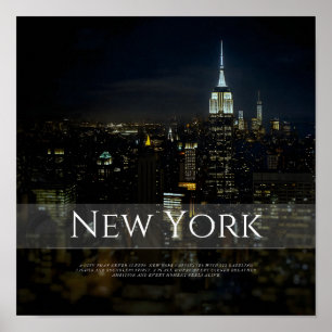 New York City Skyline Poster – Modern Wall Art Pri