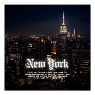 New York City Skyline Poster Template