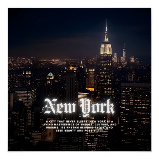 New York City Skyline Poster Template   (Front)