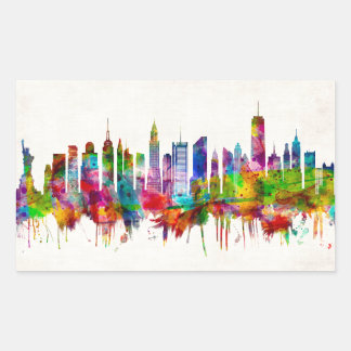 New York City Skyline Rectangular Sticker