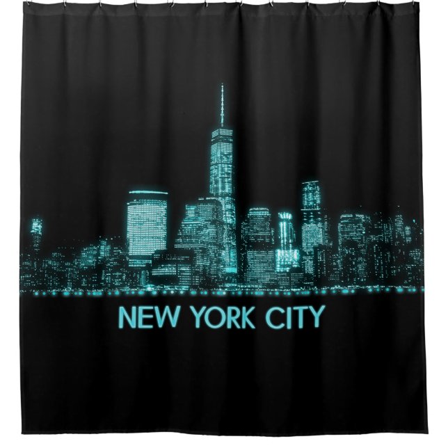 New York City Skyline Shower Curtain (Front)