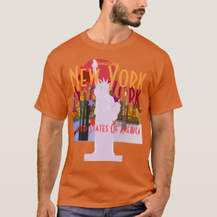 New York City Skyline Statue of Liberty T-Shirt