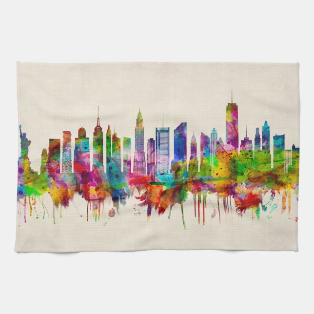 New York City Skyline Tea Towel (Horizontal)