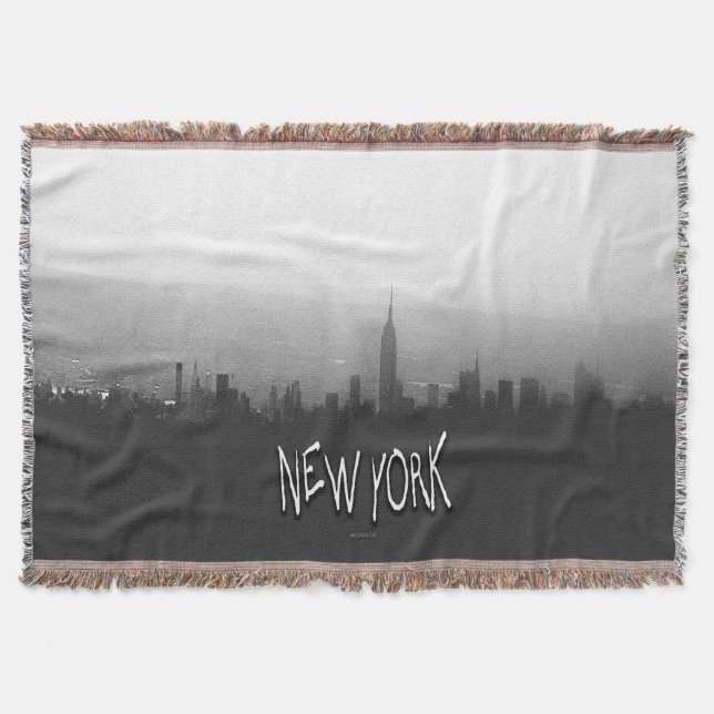 New York City Skyline Throw Blanket (Front)