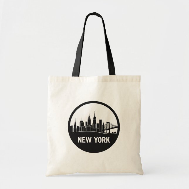  New York City Skyline Tote Bag (Front)
