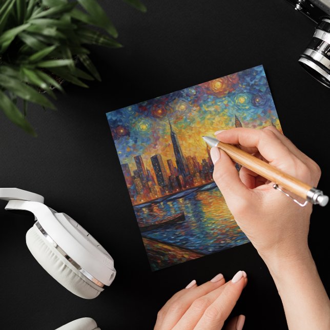 New York City Skyline van Gogh style Card (Creator Uploaded)