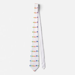 NEW YORK CITY skyline Watercolor pattern Tie