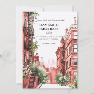 New York City Skyline Wedding Invitation