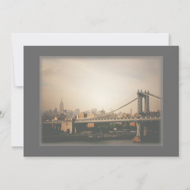 New York City Skyline Wedding Invitation (Front)