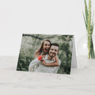 New York City Skyline Wedding Photo Thank You Card