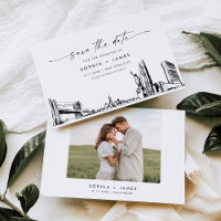 New York City Skyline Wedding Save the Date Card
