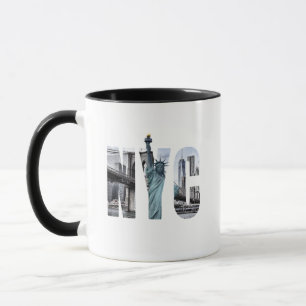 New York City Skyline With Statue Of Liberty Mug