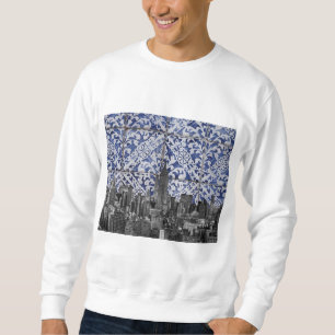 New York City Skyscrapers Meet Portuguese Tiles Sweatshirt