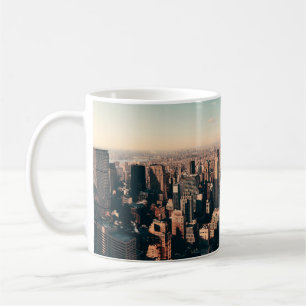 New York City skyscrapers rooftop urban view. city Coffee Mug