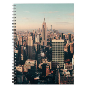 New York City skyscrapers rooftop urban view. city Notebook